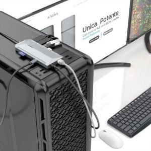 Docking USB Tipo-C Aisens ASUC-12P005-GR/ 2xHDMI 4K/ 3xUSB/ 2xUSB Tipo-C/ 1xRJ45/ 1xAudio/ 1xLector Tarjetas/ 1x Jack/ 1xUSB Tipo-C PD/ Gris