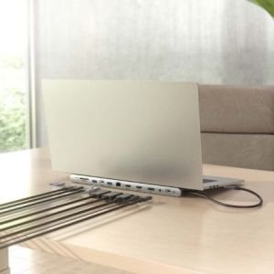 Docking USB Tipo-C Aisens ASUC-12P020-GR/ 2xHDMI 4K/ 3xUSB/ 1xUSB Tipo-C/ 1xRJ45/ 1xDisplayPort/ 1xLector Tarjetas/ 1xUSB Tipo-C PD/ Gris