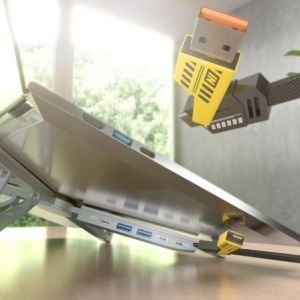 Soporte de Sobremesa - Docking USB Tipo-C Aisens ASUC-4P021-GR/ 2xUSB/ 1xUSB Tipo-C/ 1xUSB Tipo-C PD/ Gris