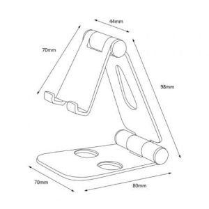 Soporte para Smartphone/Tablet Aisens MS2PM-086/ Plata