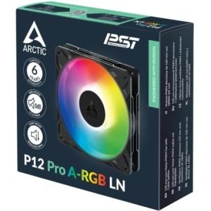 Ventilador Arctic P12 Pro A-RGB LN/ 12cm/ Negro