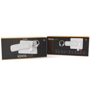 Pack Gaming Krom Kenta/ Teclado RGB + Ratón + Alfombrilla + Auriculares/ Blanco