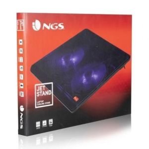 Soporte Refrigerante NGS Cooler Jetstand para Portátiles hasta 15.6"/ Iluminación LED