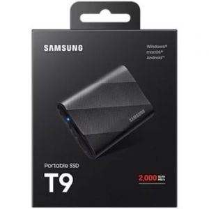 Disco Externo SSD Samsung Portable T9 2TB/ USB 3.2/ Negro