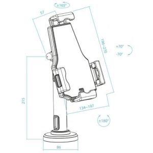 Soporte de Mesa/Pared para Smartphone/Tablet TooQ TQTDS0812/ Antirrobo/ Negro